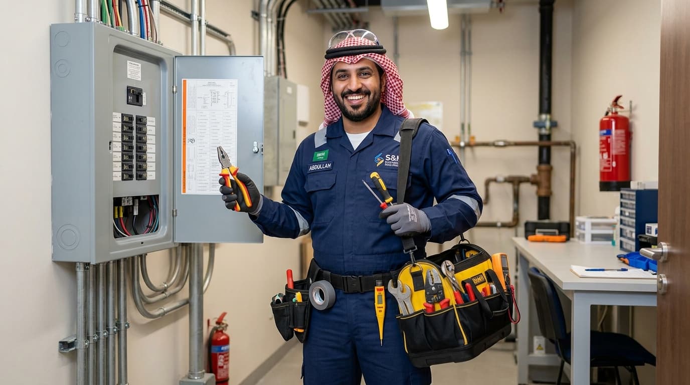 مطلوب كهربائي معتمد في جدة؟ للتأسيس والصيانة وكشف اللالتماسات بأمان تام 2026